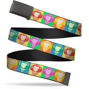 Web Belt Blank Black Buckle - It Pennywise Smiling Color Block Multi Color Webbing Web Belts IT