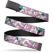 Web Belt Blank Black Buckle - Invader Zim GIR and Piggy Doddles White/Black Webbing Web Belts Invader Zim