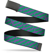 Web Belt Blank Black Buckle - Joker HAHAHA Purple/Green Webbing Web Belts DC Comics   