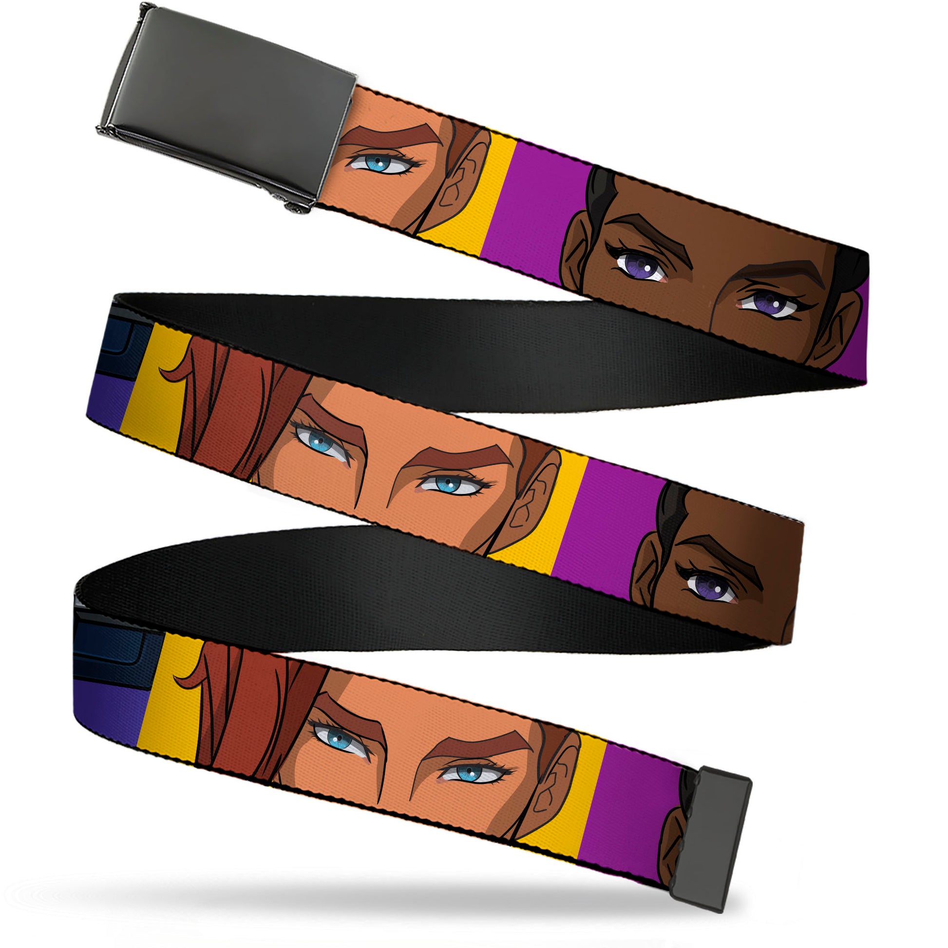 Web Belt Blank Black Buckle - Masters of the Universe Revelation Character Close-Up Blocks Webbing Web Belts Masters of the Universe