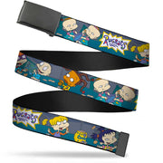 Black Buckle Web Belt - Rugrats Cookie Scene Webbing Web Belts Rugrats