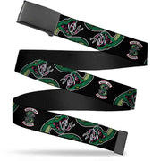 Black Buckle Web Belt - SOUTH SIDE SERPENTS Patch/Serpents Scattered Black Webbing Web Belts Riverdale   