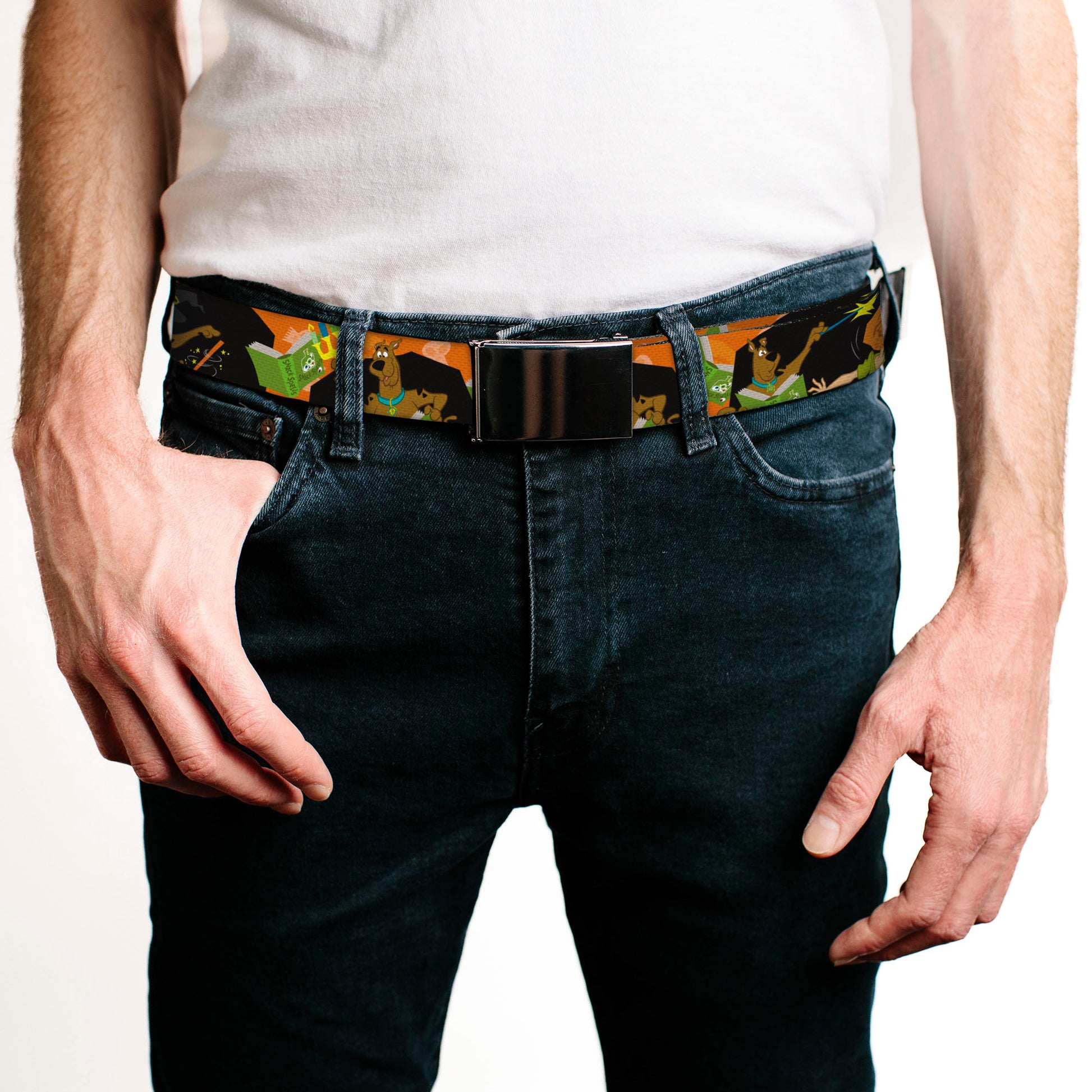 Black Buckle Web Belt - Scooby Doo Halloween/Snack Spells Webbing Web Belts Scooby Doo   