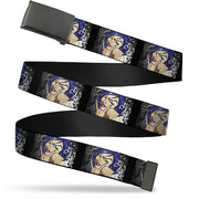 Web Belt Blank Black Buckle - Rock & Roll Ink Webbing Web Belts Sexy Ink Girls   