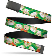 Web Belt Blank Black Buckle - South Park Kyle Expressions Scattered Green Webbing Web Belts South Park