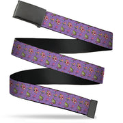 Web Belt Blank Black Buckle - SpongeBob Funky Character Slime Collage Purples Webbing Web Belts SpongeBob SquarePants