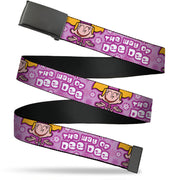 Web Belt Blank Black Buckle - Dexter's Laboratory THE WAY OF DEE DEE Pose Pinks/White Webbing Web Belts Dexter's Laboratory