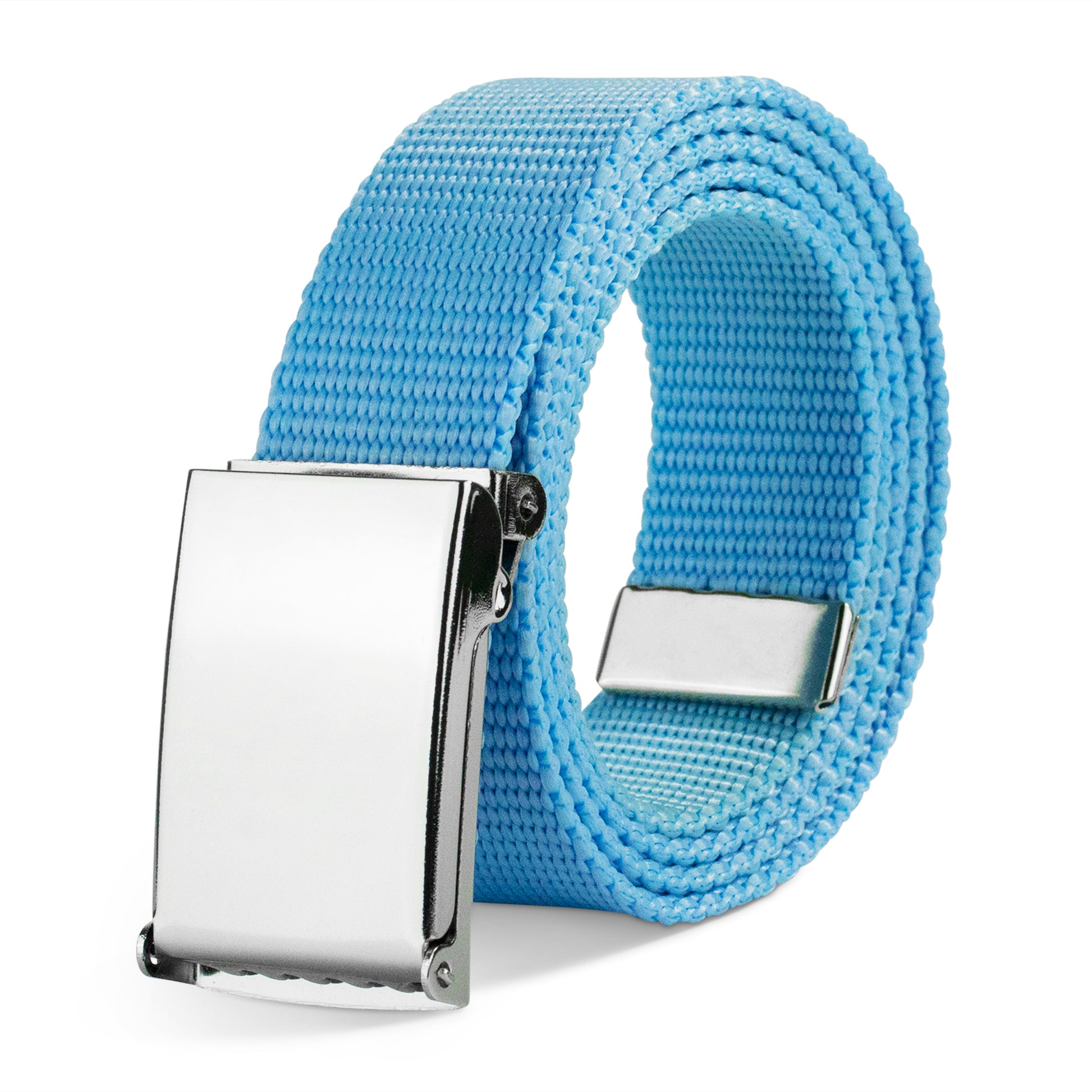 Web Belt Blank Chrome Buckle - Baby Blue Webbing Web Belts Buckle-Down