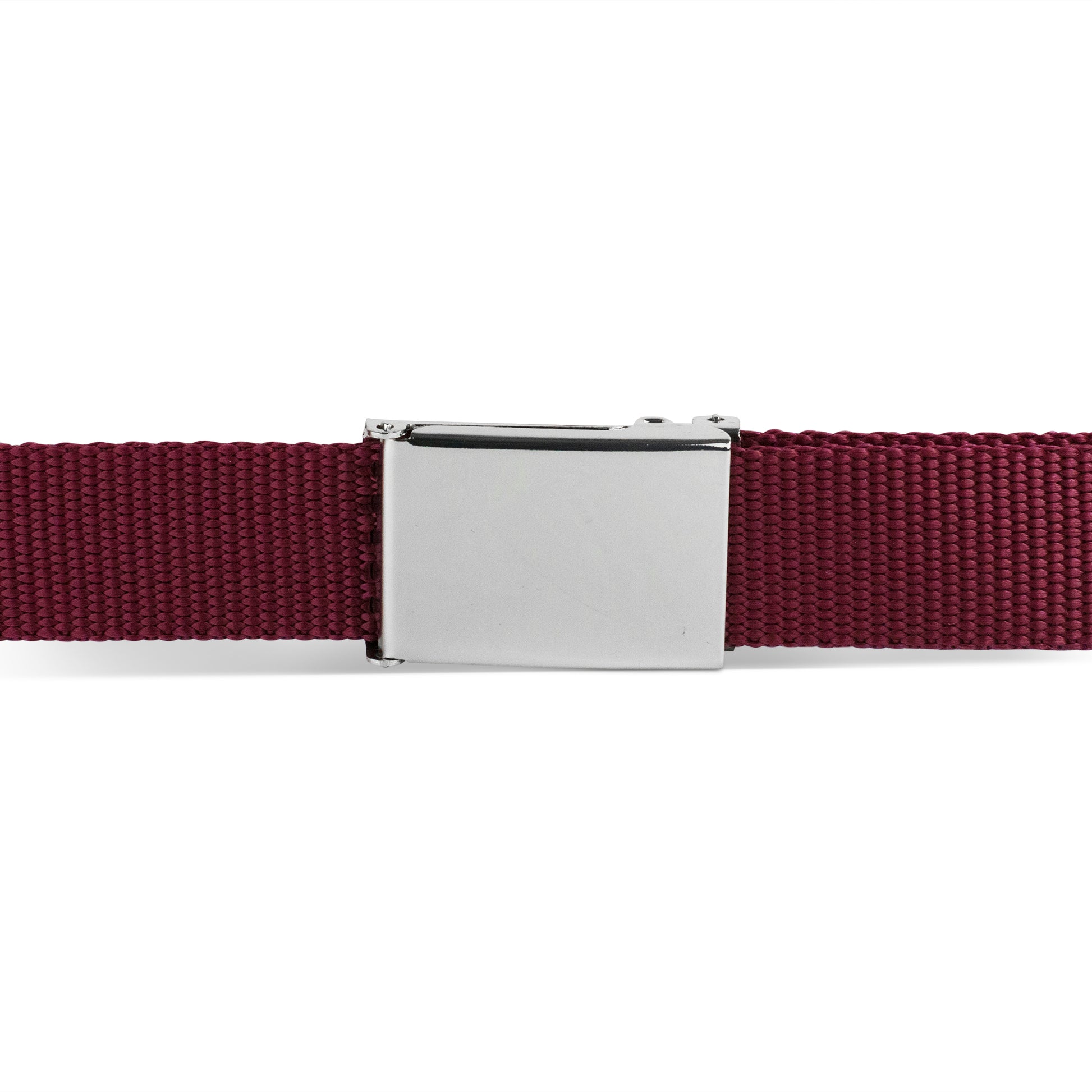 Web Belt Blank Chrome Buckle - Burgundy Webbing Web Belts Buckle-Down