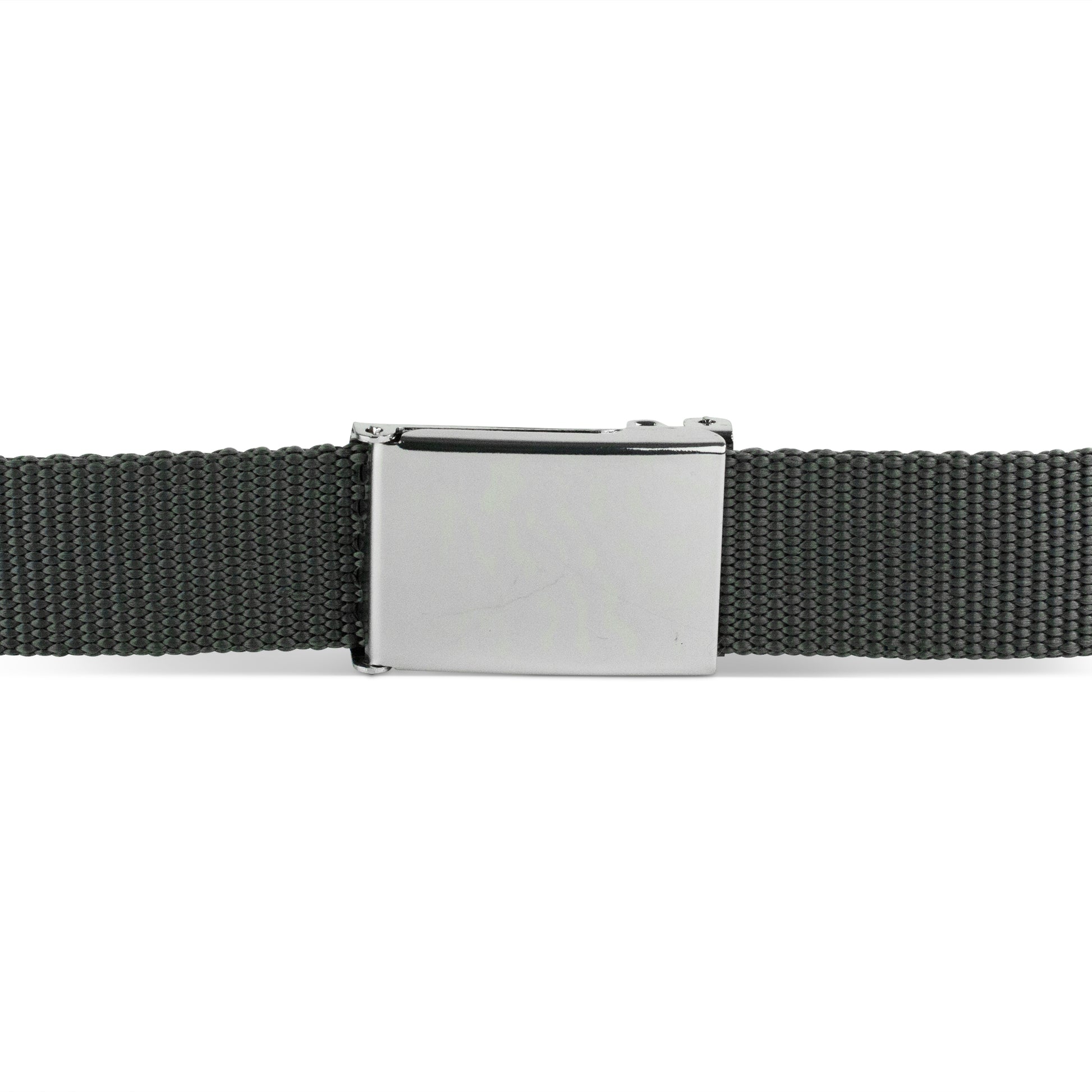 Web Belt Blank Chrome Buckle - Charcoal Webbing Web Belts Buckle-Down