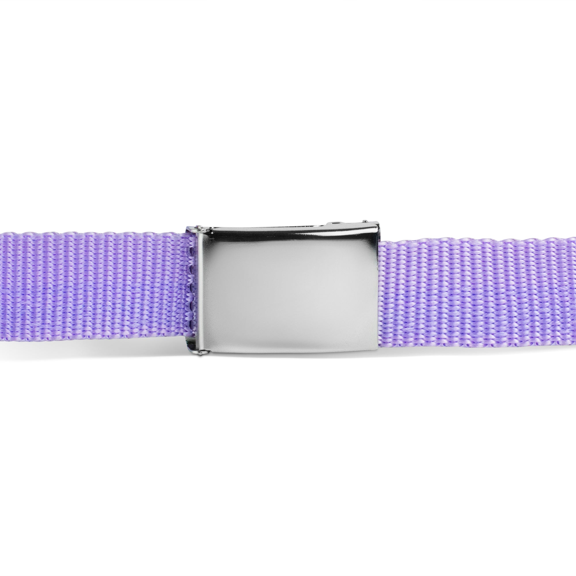 Web Belt Blank Chrome Buckle - Lavender Webbing