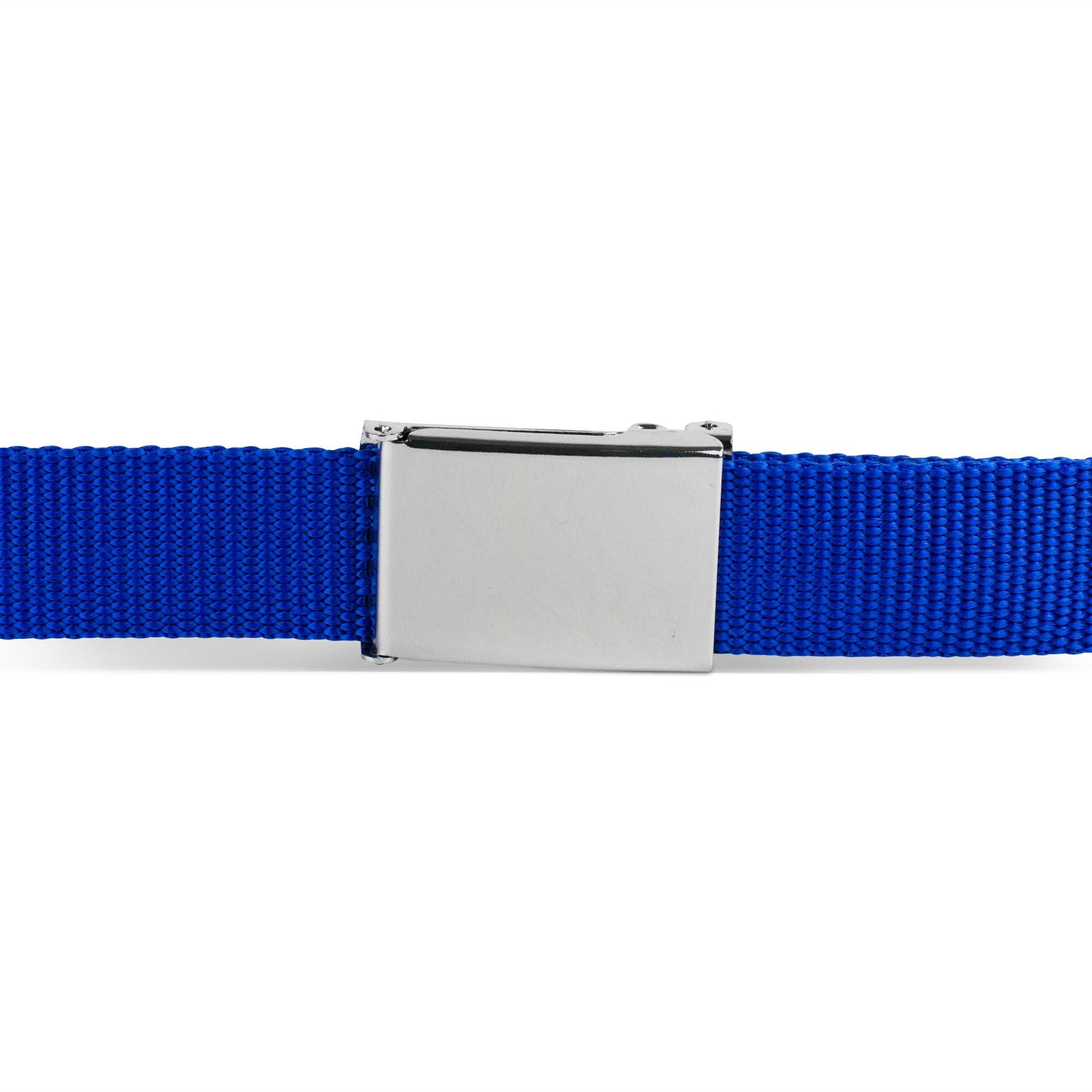 Web Belt Blank Chrome Buckle - Royal Webbing