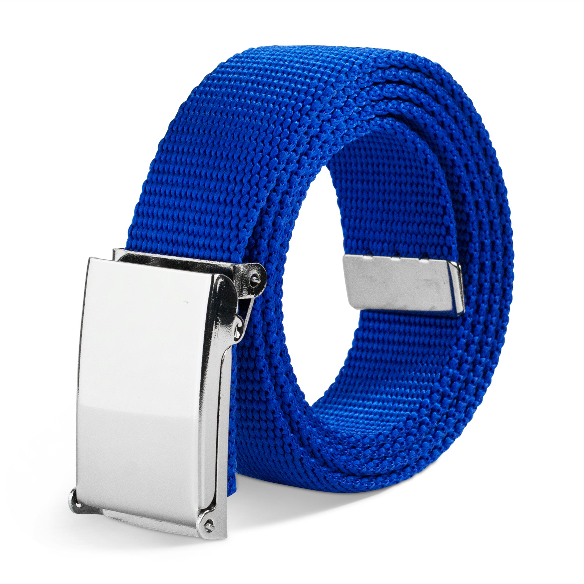 Web Belt Blank Chrome Buckle - Royal Webbing