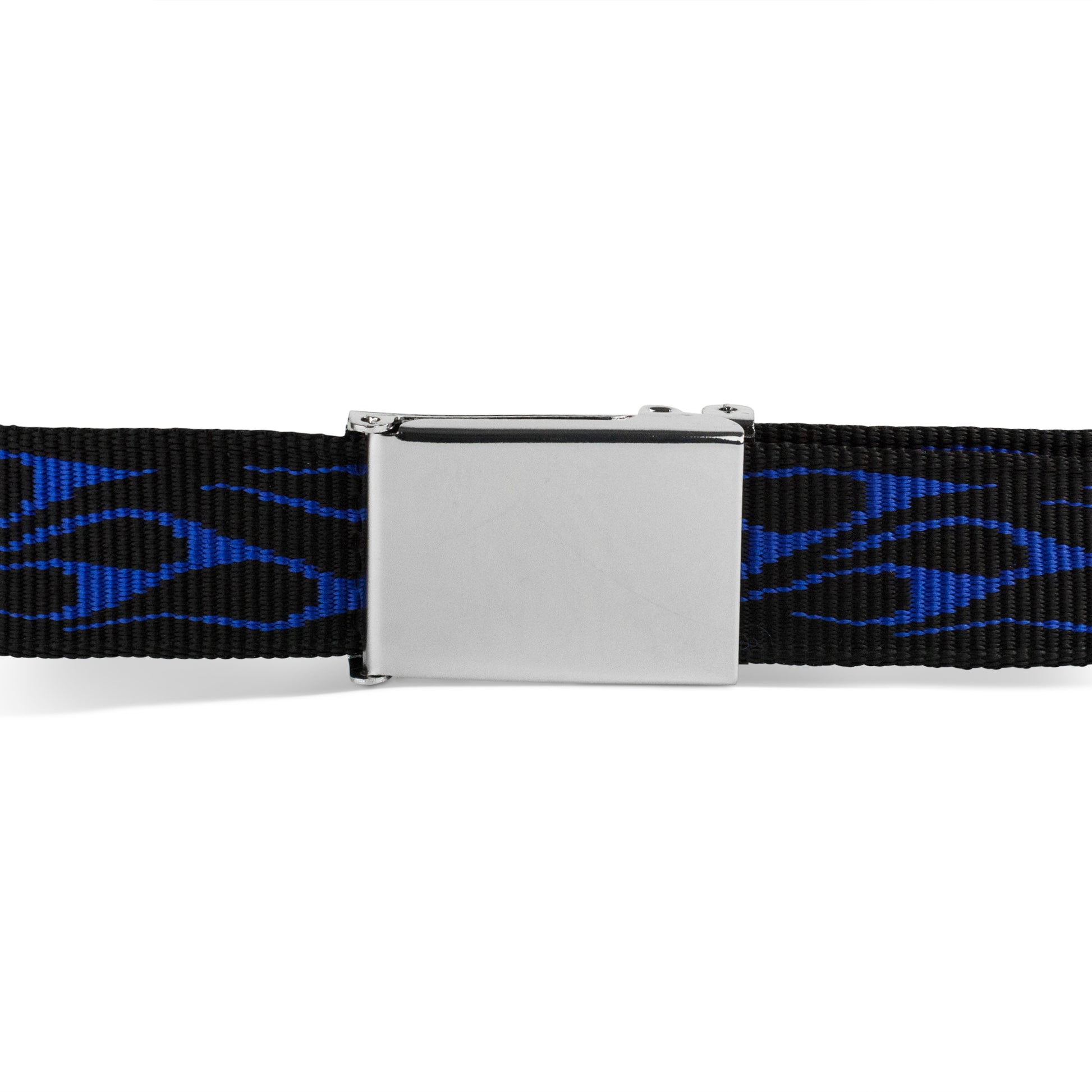 Web Belt Blank Chrome Buckle - Flame Blue Webbing Web Belts Buckle-Down