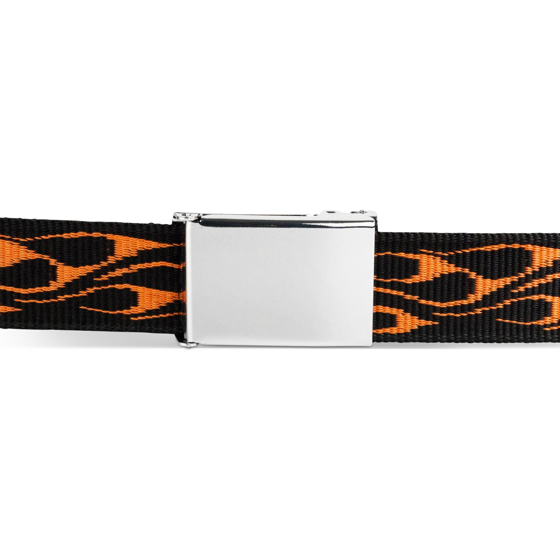 Web Belt Blank Chrome Buckle - Flame Orange Webbing Web Belts Buckle-Down