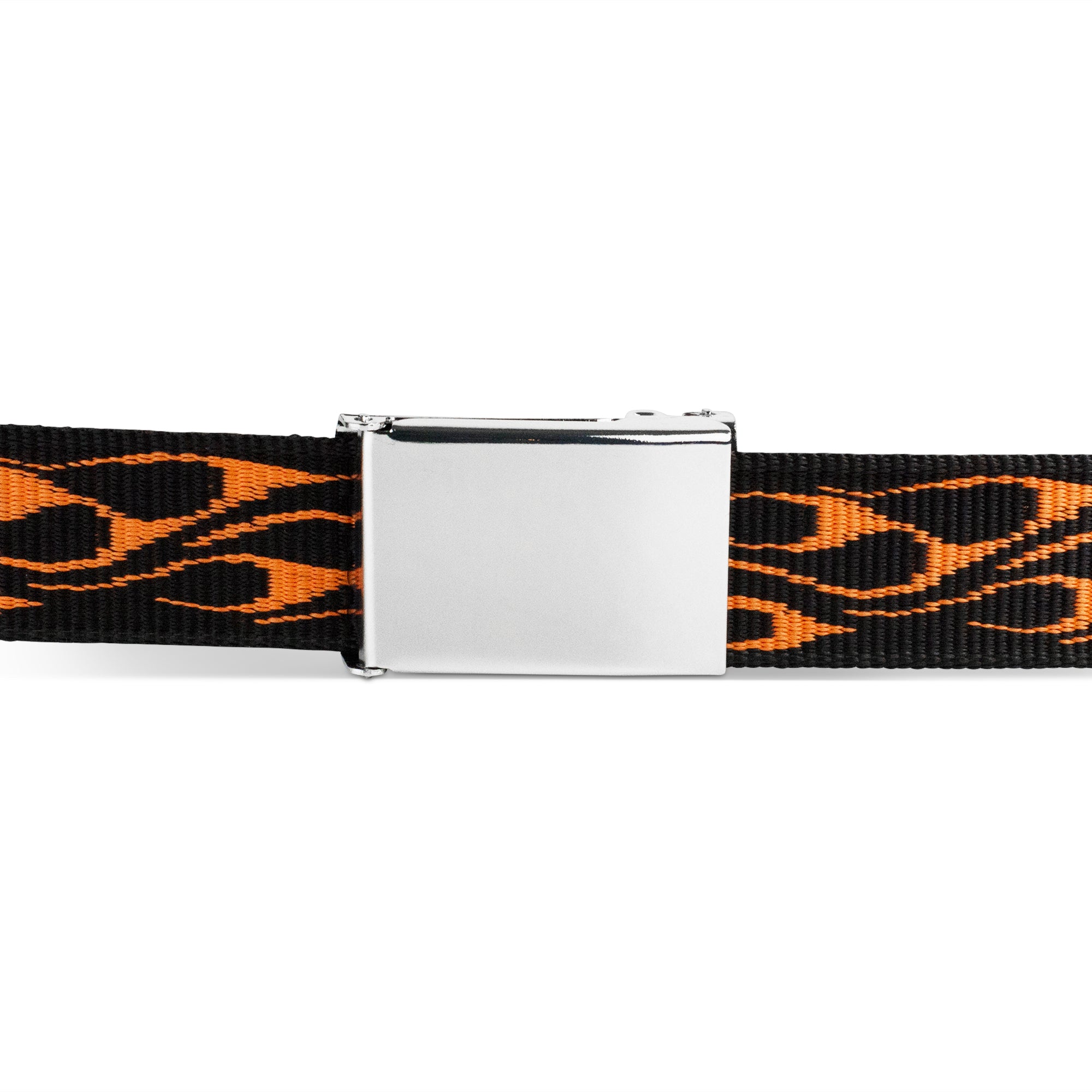 Web Belt Blank Chrome Buckle - Flame Orange Webbing Web Belts Buckle-Down