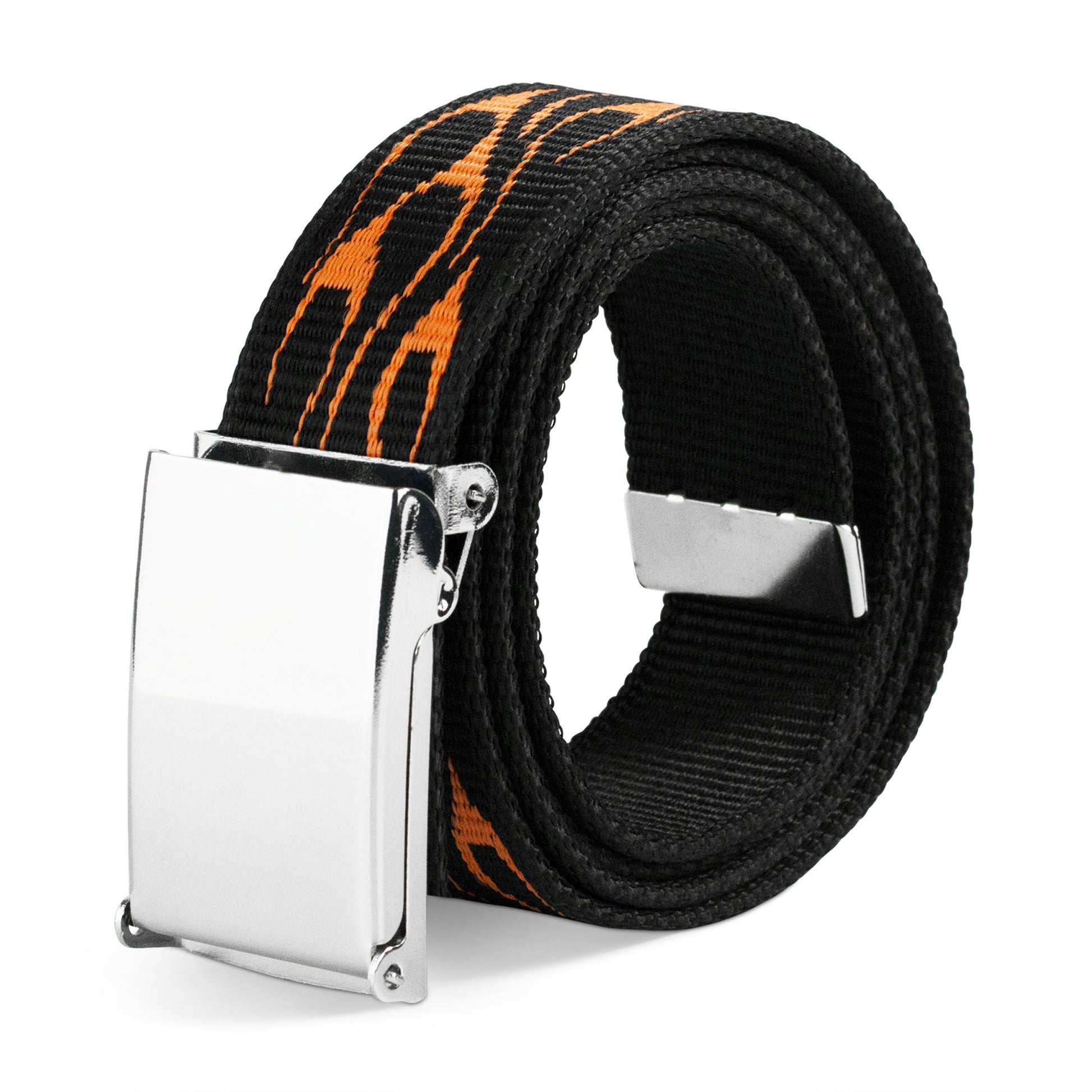 Web Belt Blank Chrome Buckle - Flame Orange Webbing Web Belts Buckle-Down