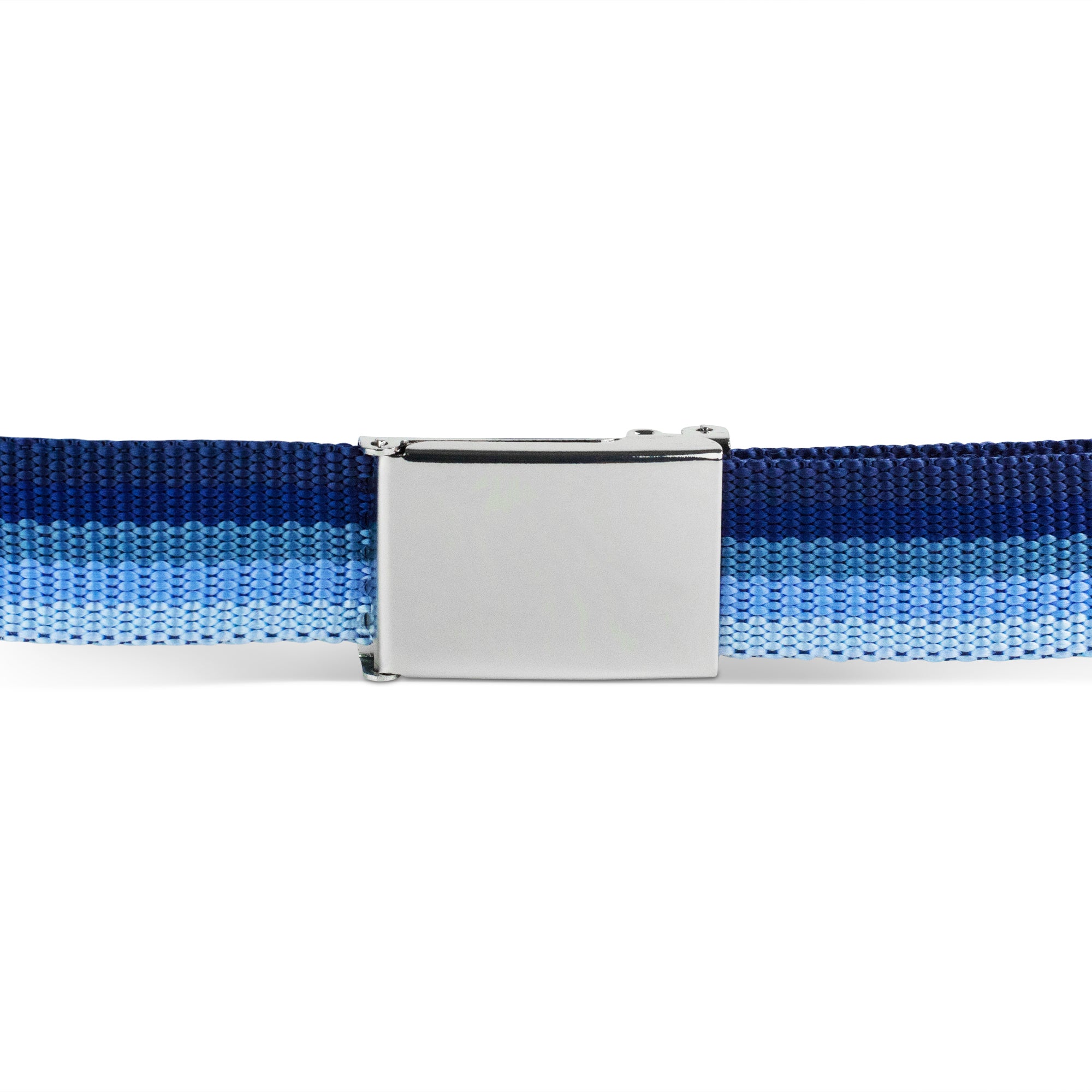 Web Belt Blank Chrome Buckle - Spectrum Blue Webbing