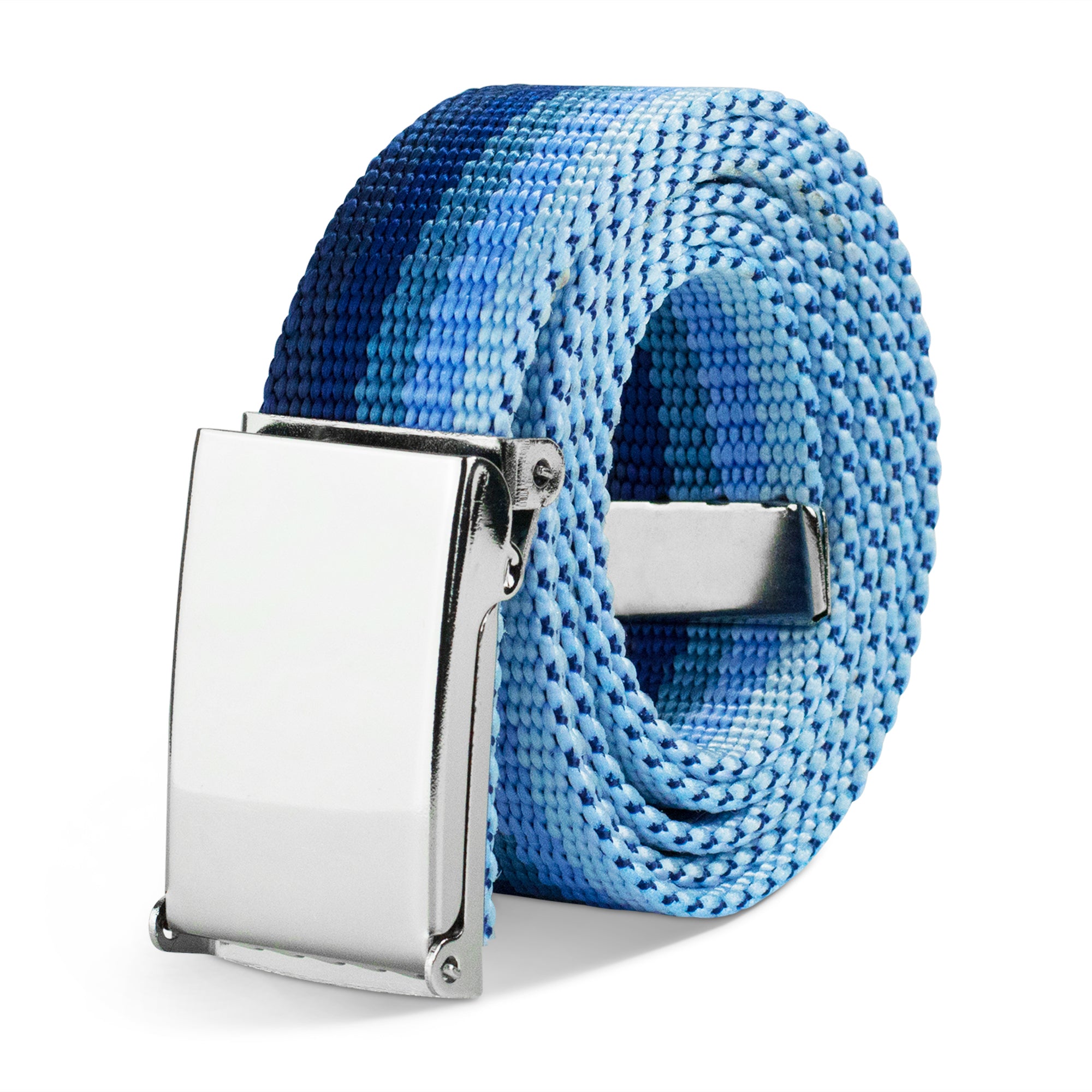 Web Belt Blank Chrome Buckle - Spectrum Blue Webbing