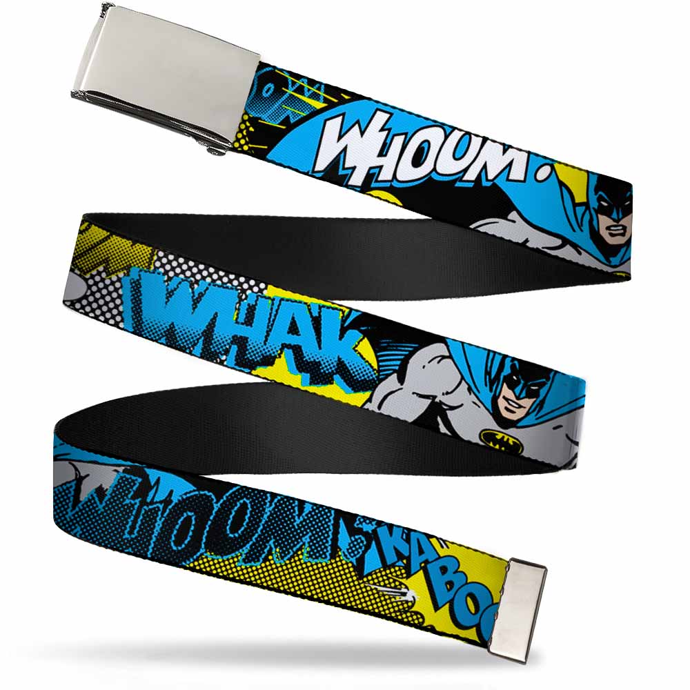 Chrome Buckle Web Belt - Batman Scene1 Webbing Web Belts DC Comics   