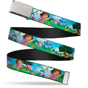Chrome Buckle Web Belt - Dora Running & Animal Friends Outdoors Webbing Web Belts Dora the Explorer