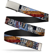 Chrome Buckle Web Belt - Harry Potter Poses HARRY POTTER GRYFFINDOR Webbing Web Belts Harry Potter