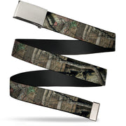 Chrome Buckle Web Belt - Mossy Oak Break-Up Infinity Webbing Web Belts Mossy Oak   