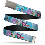 Web Belt Blank Chrome Buckle - Foster's Home for Imaginary Friends Group Pose Blues Webbing Web Belts Foster's Home for Imaginary Friends