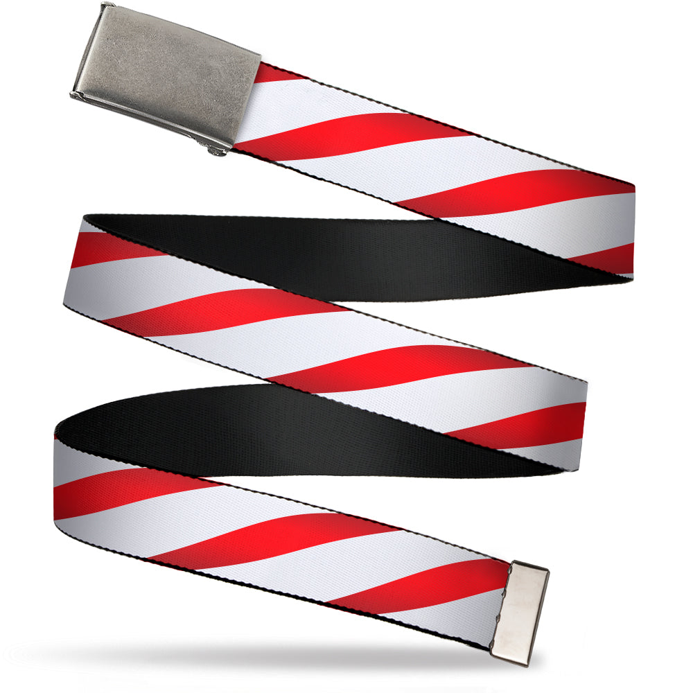 Web Belt Blank Matte Buckle - Candy Cane Webbing Web Belts Buckle-Down   