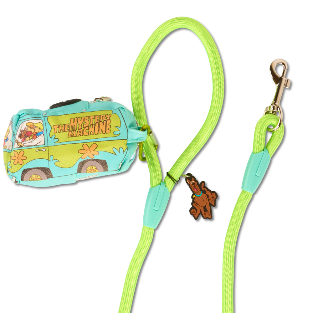 Dog Leash - Scooby Doo Lime Green Rope Leash with Mystery Machine Shape Dispenser
