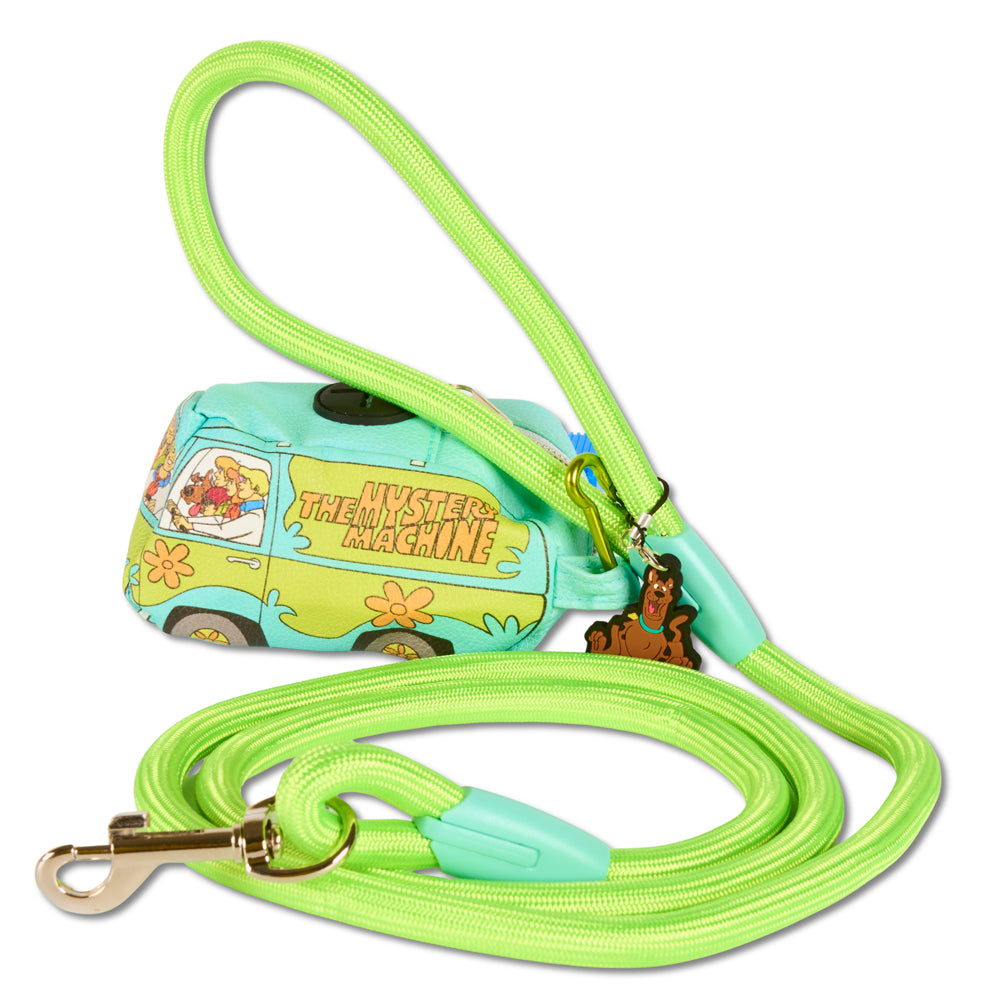 Dog Leash - Scooby Doo Lime Green Rope Leash with Mystery Machine Shape Dispenser