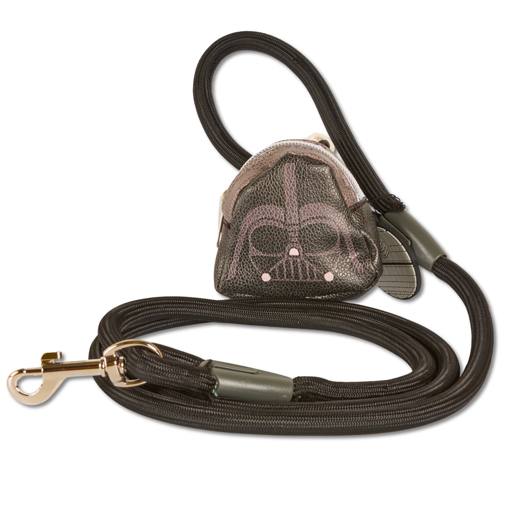 Dog Leash - Star Wars Death Star Black Rope Leash with Darth Vader Dispenser