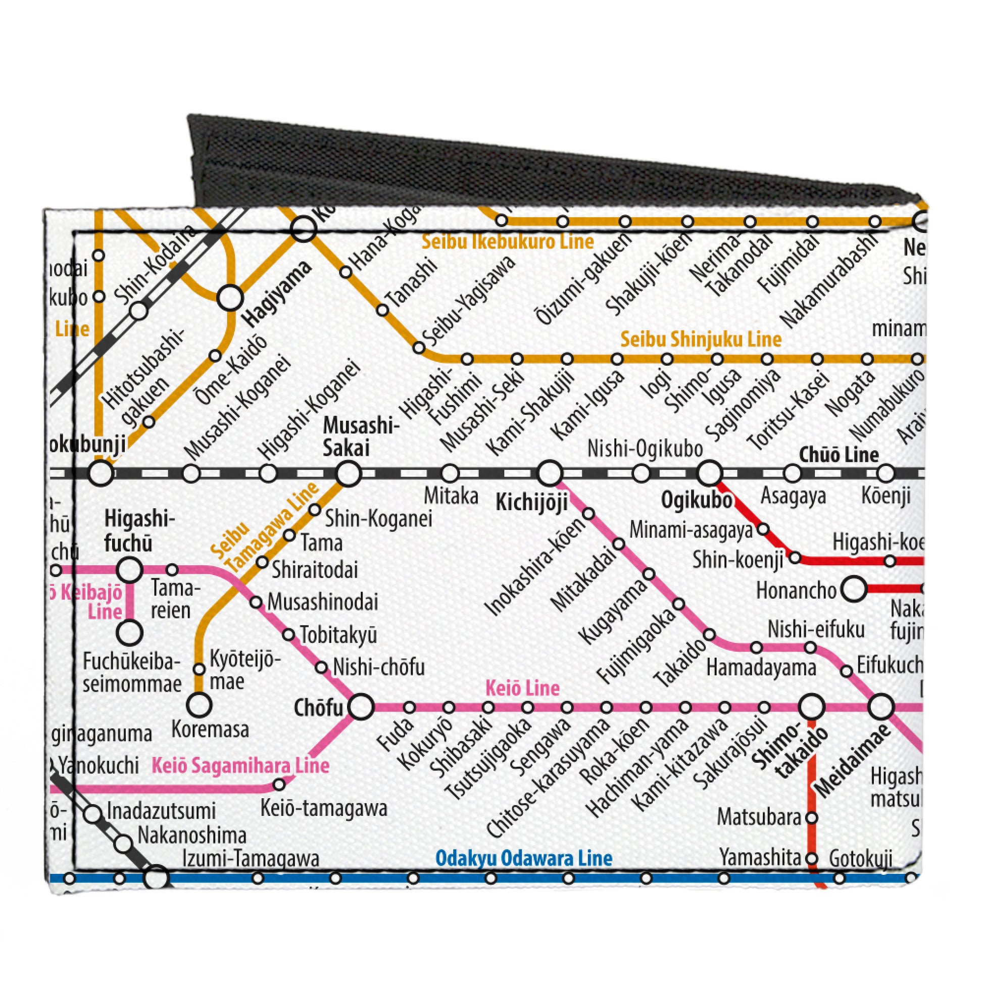Canvas Bi-Fold Wallet - Tokyo Subway Canvas Bi-Fold Wallets Buckle-Down   