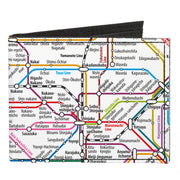 Canvas Bi-Fold Wallet - Tokyo Subway Canvas Bi-Fold Wallets Buckle-Down   