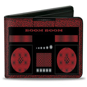 Bi-Fold Wallet - Boombox BOOM BOOM Black Red Bi-Fold Wallets Buckle-Down
