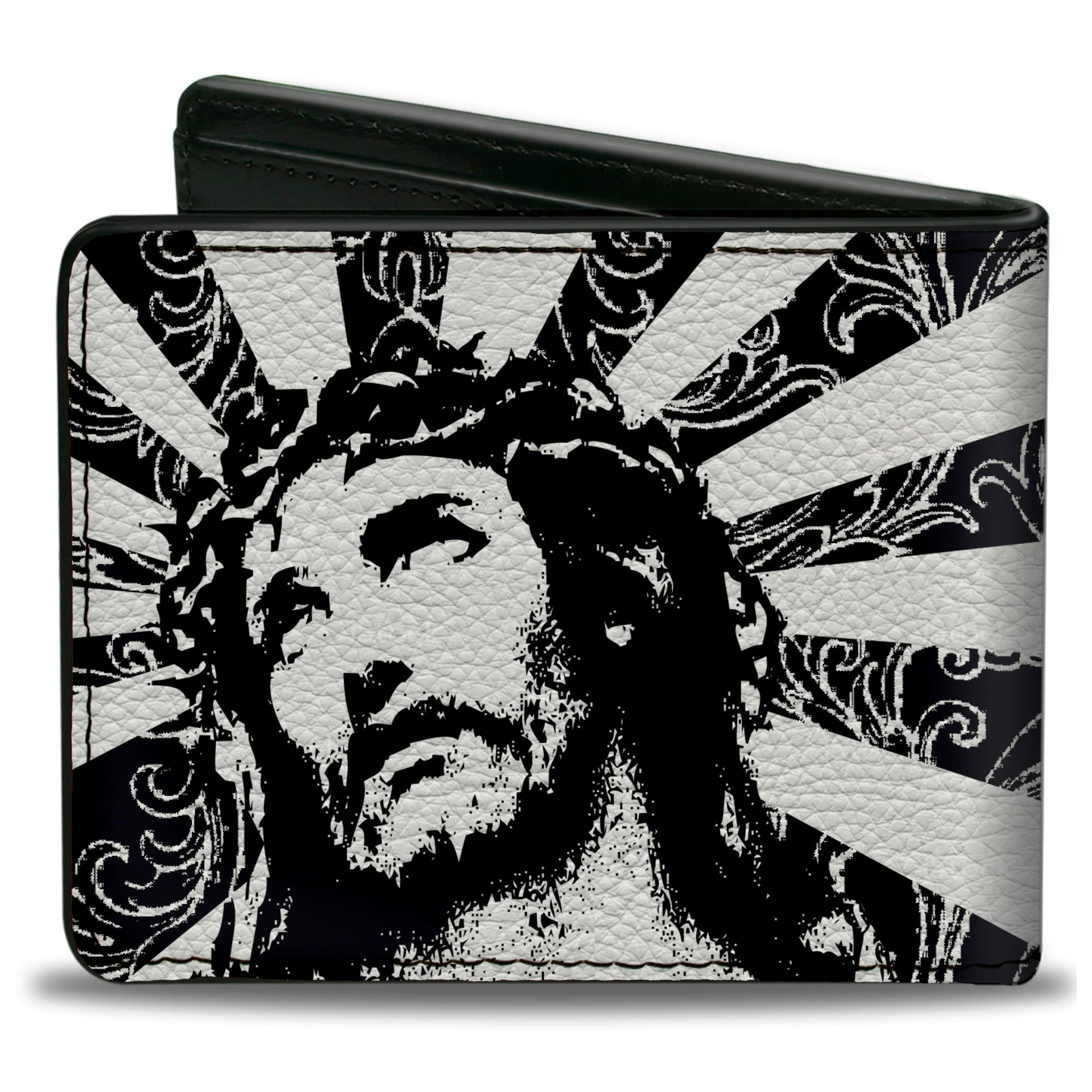Bi-Fold Wallet - Jesus Black White Bi-Fold Wallets Buckle-Down