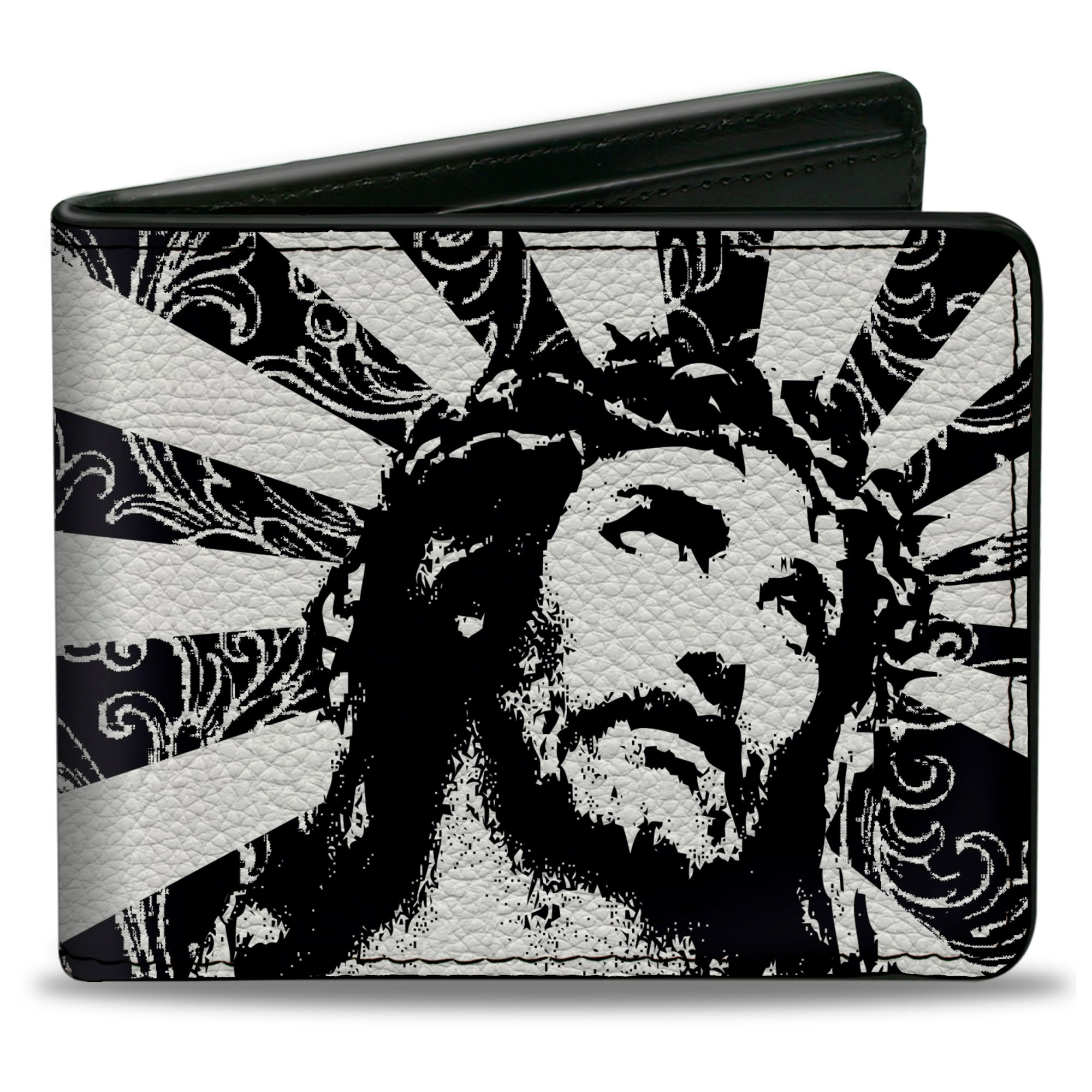 Bi-Fold Wallet - Jesus Black White Bi-Fold Wallets Buckle-Down