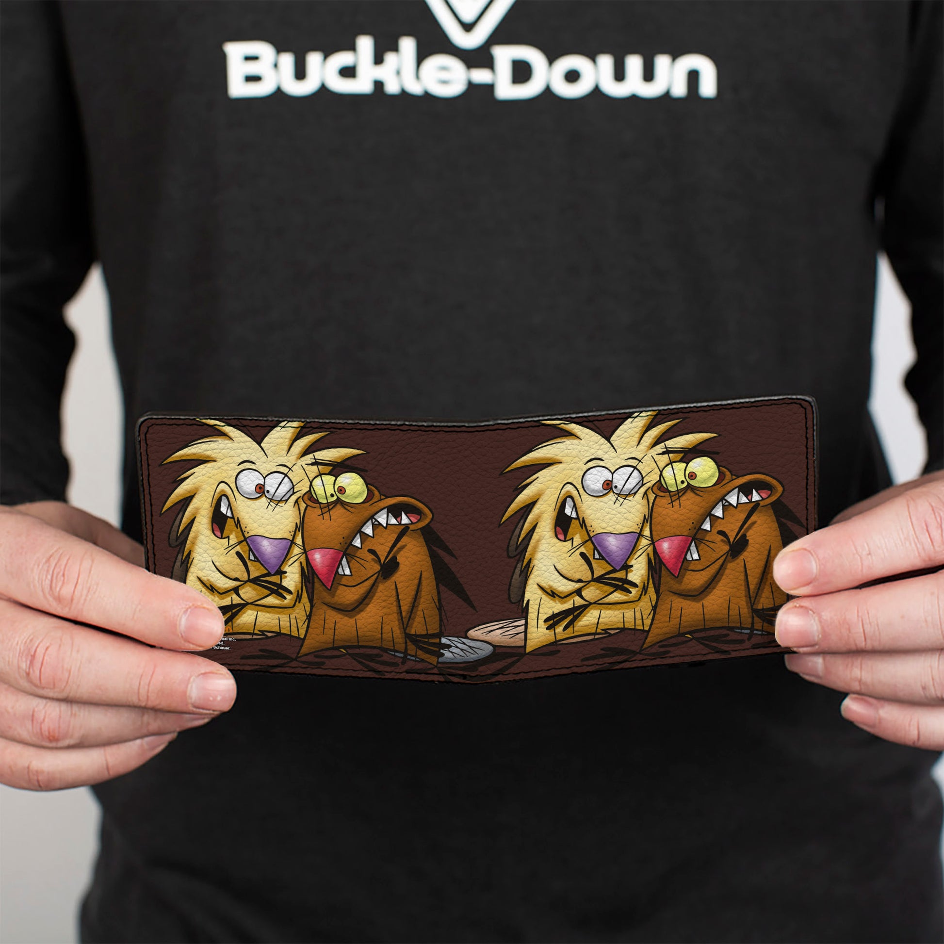 Bi-Fold Wallet - Angry Beavers Norbert & Daggett CLOSE-UP Pose Bi-Fold Wallets Angry Beavers