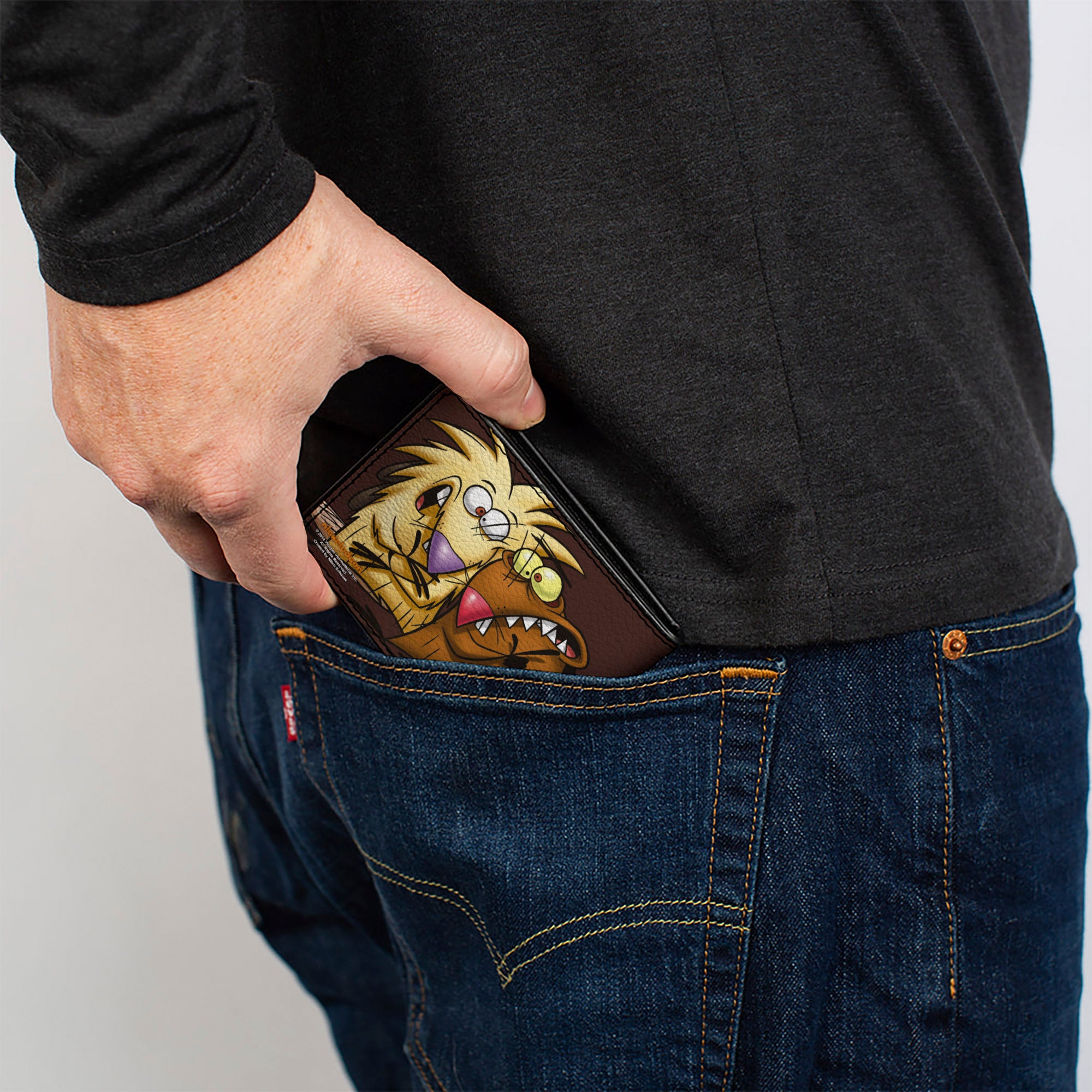 Bi-Fold Wallet - Angry Beavers Norbert & Daggett CLOSE-UP Pose Bi-Fold Wallets Angry Beavers