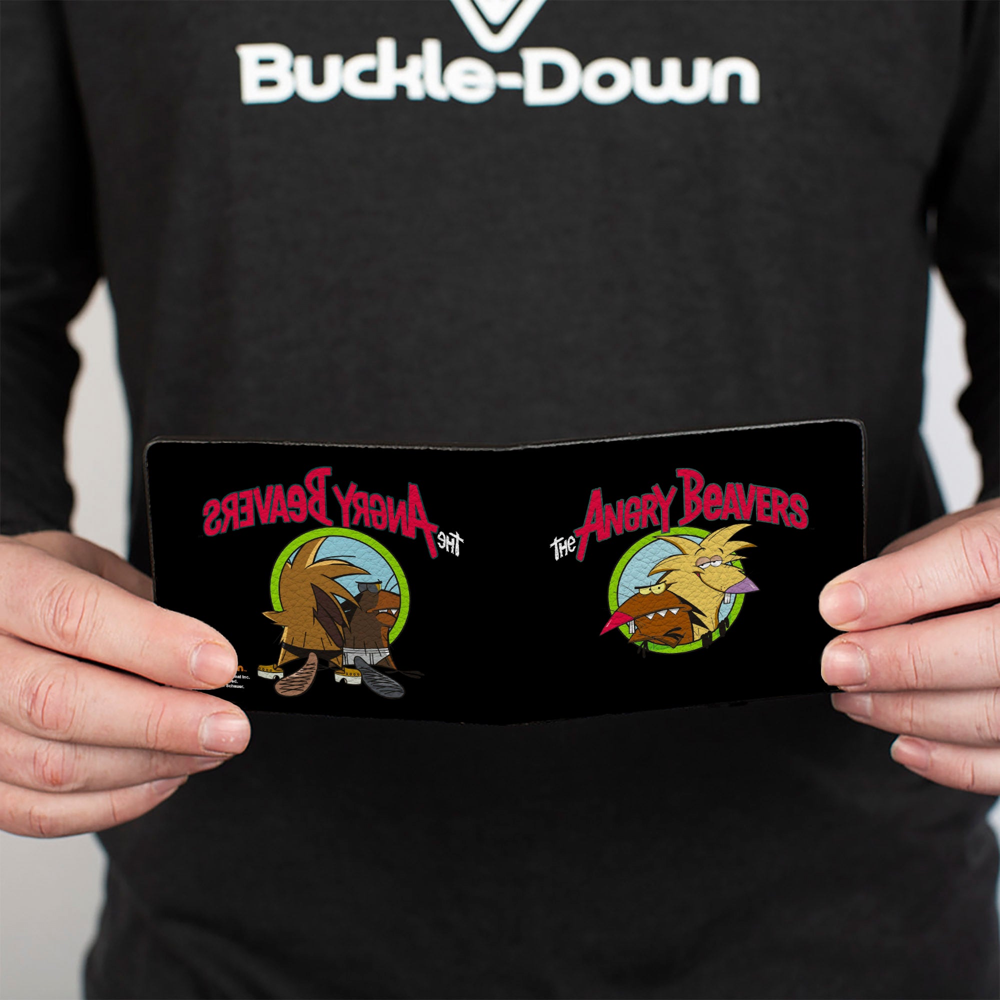 Bi-Fold Wallet - Angry Beavers Logo Front + Logo Back Bi-Fold Wallets Angry Beavers