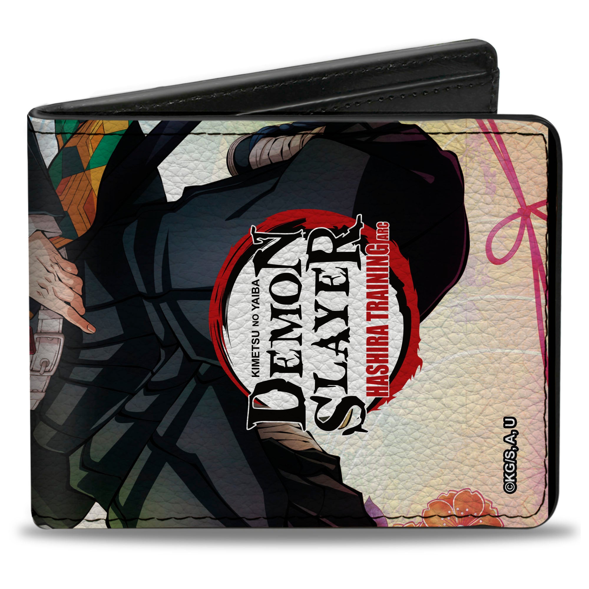 Bi-Fold Wallet - DEMON SLAYER Giyu Tomioka Sword Pose and Title Logo Bi-Fold Wallets Demon Slayer