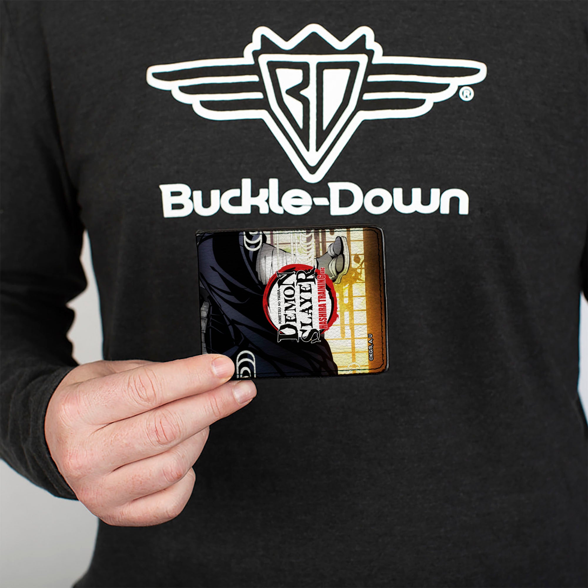 Bi-Fold Wallet - DEMON SLAYER Obanai Iguro Serpent Pose and Title Logo Bi-Fold Wallets Demon Slayer