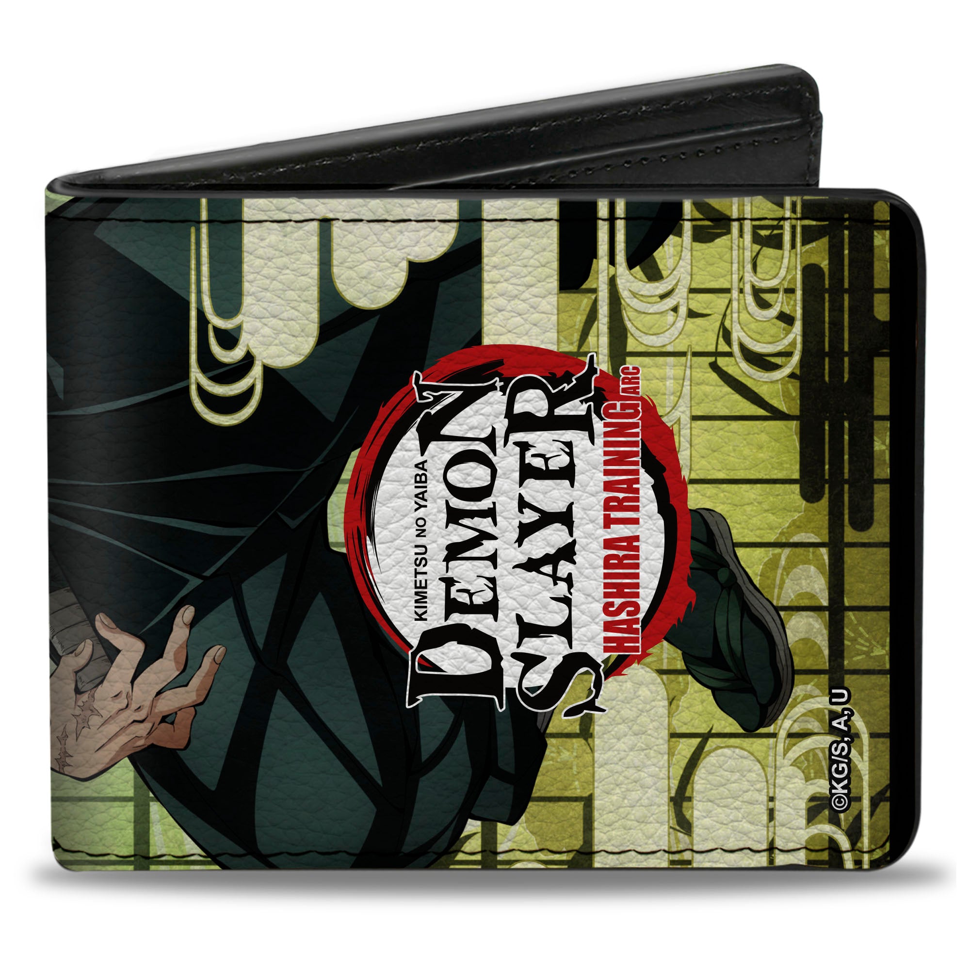 Bi-Fold Wallet - DEMON SLAYER Sanemi Shinazugawa Sword Pose and Title Logo Bi-Fold Wallets Demon Slayer