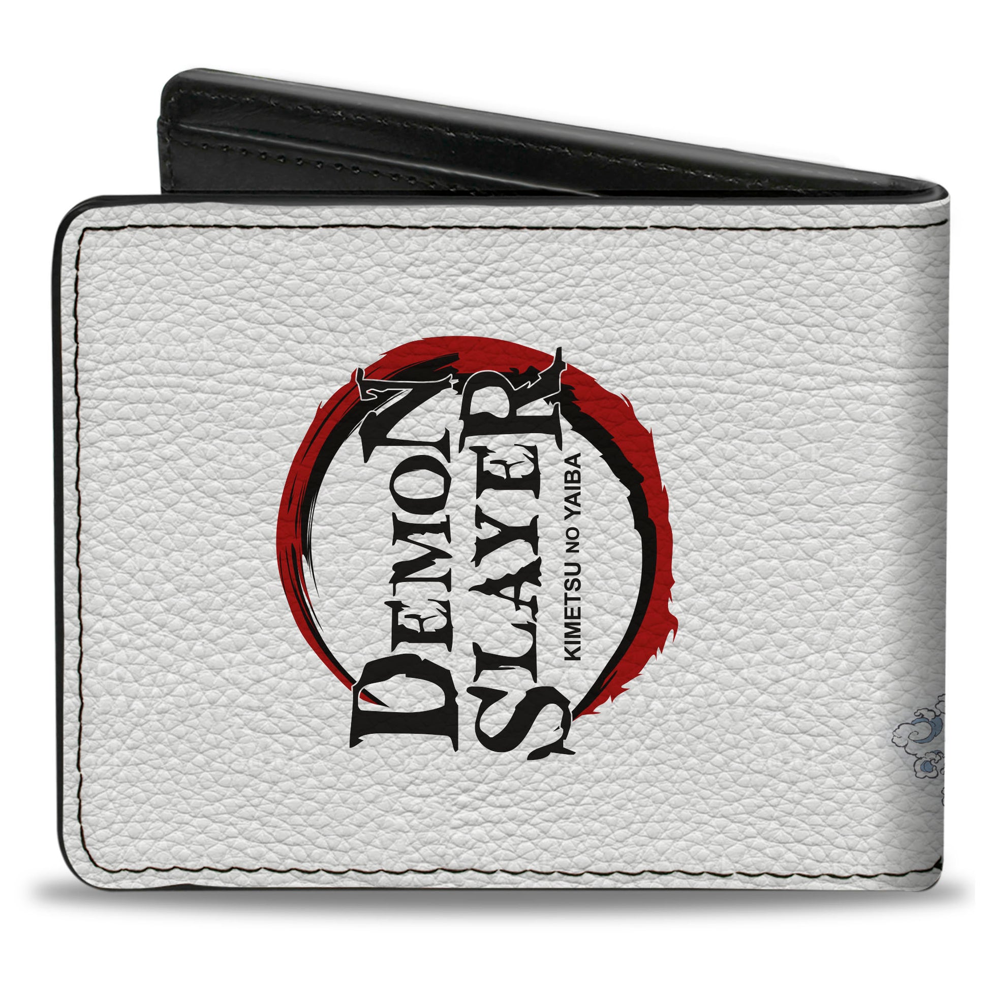 Bi-Fold Wallet - DEMON SLAYER Giyu and Sabito Warding Mask Pose and Title Logo White Bi-Fold Wallets Demon Slayer