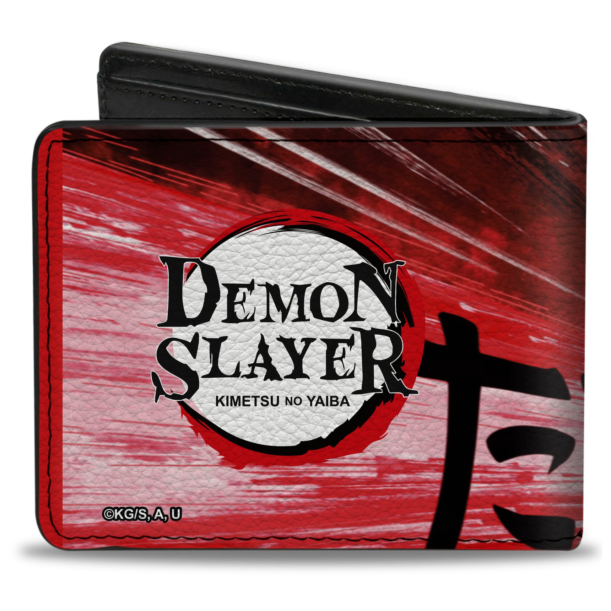 Bi-Fold Wallet - DEMON SLAYER Zenitsu Agatsuma Shouting Pose and Title Logo Reds Bi-Fold Wallets Demon Slayer