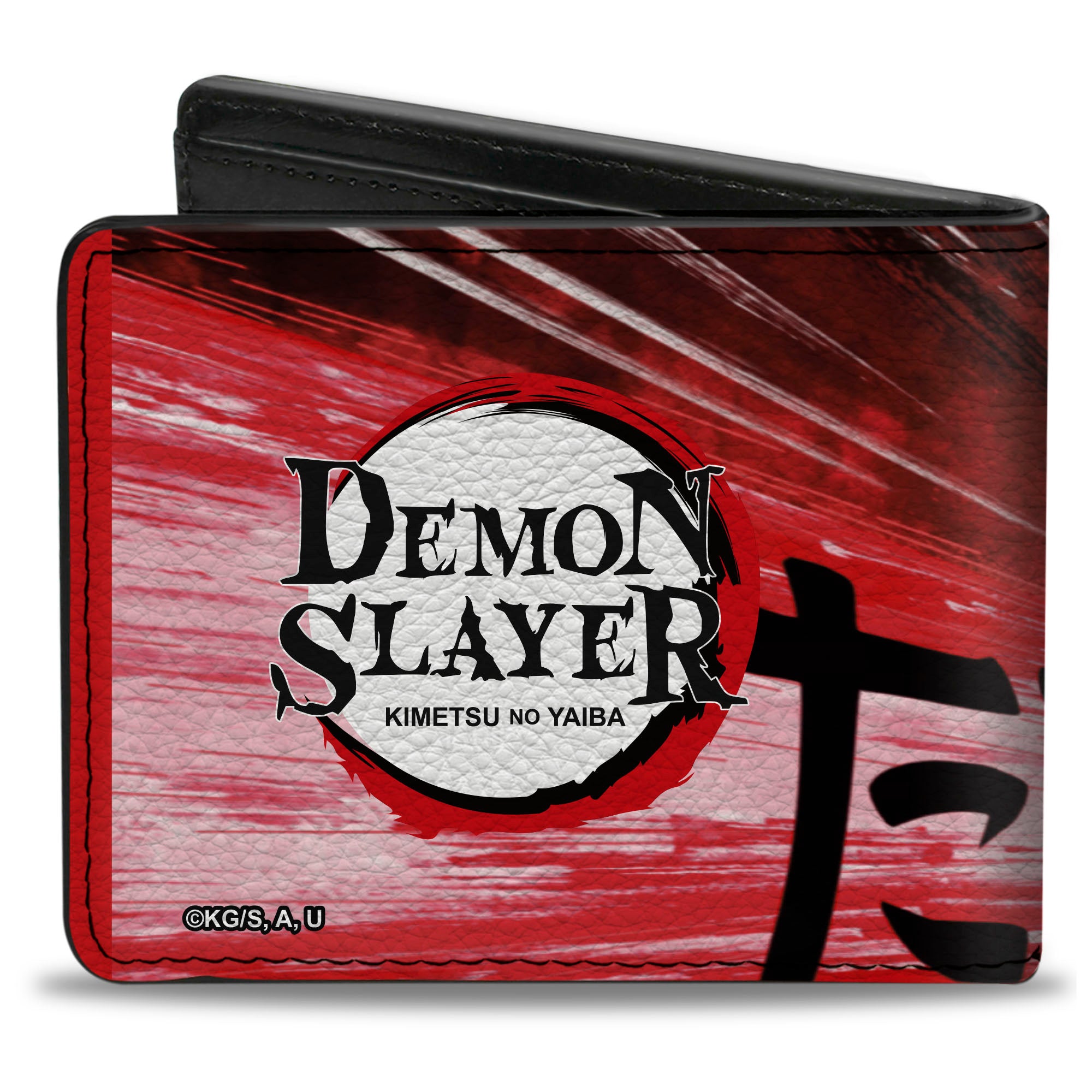 Bi-Fold Wallet - DEMON SLAYER Zenitsu Agatsuma Shouting Pose and Title Logo Reds Bi-Fold Wallets Demon Slayer