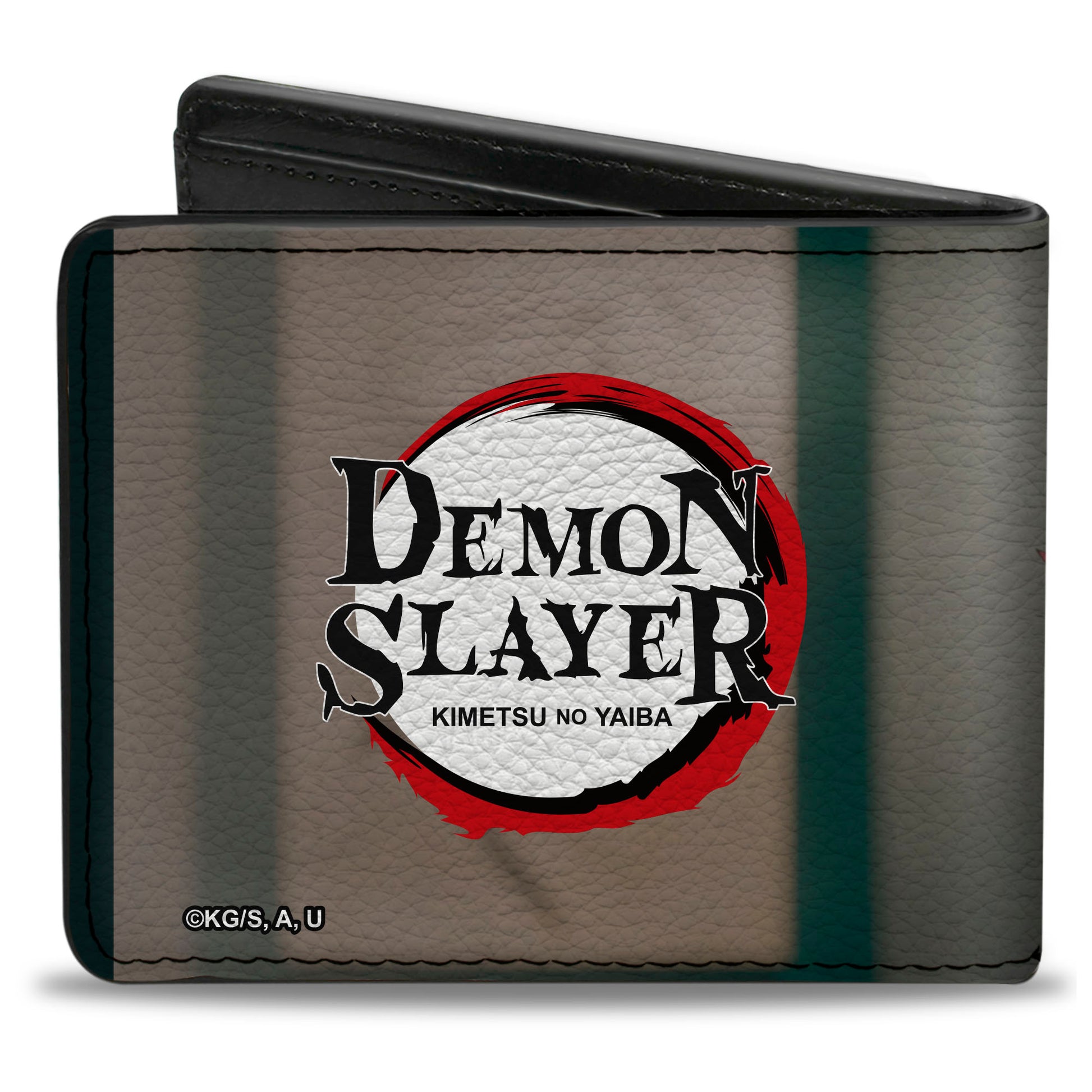 Bi-Fold Wallet - DEMON SLAYER Tanjiro Kamado Pose and Title Logo Reds Bi-Fold Wallets Demon Slayer