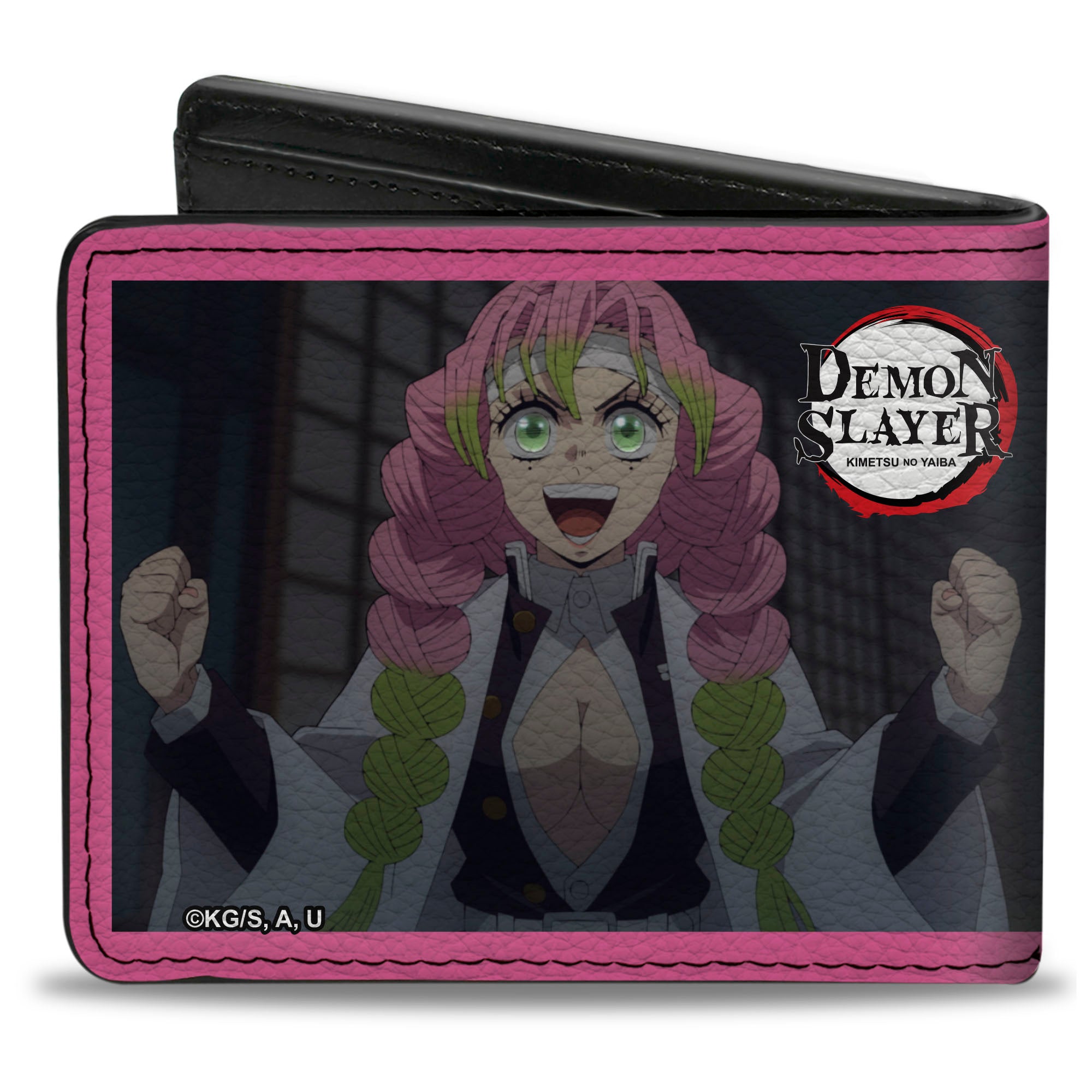 Bi-Fold Wallet - DEMON SLAYER Mitsuri Kanroji Face and Pose Pink