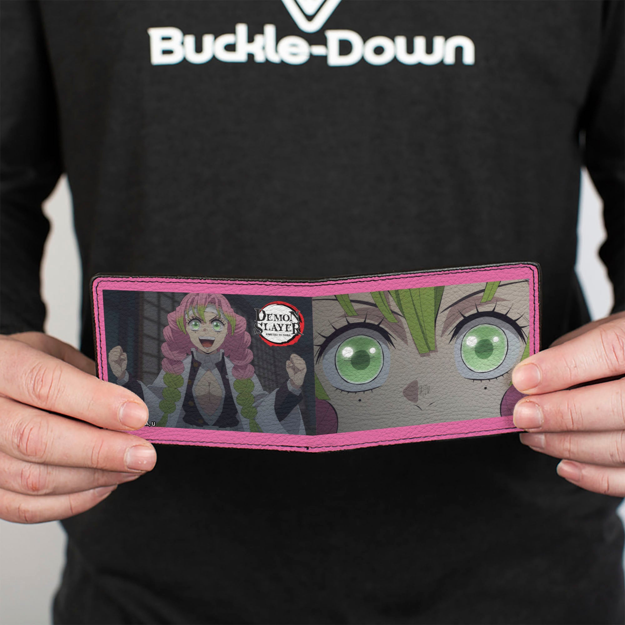 Bi-Fold Wallet - DEMON SLAYER Mitsuri Kanroji Face and Pose Pink
