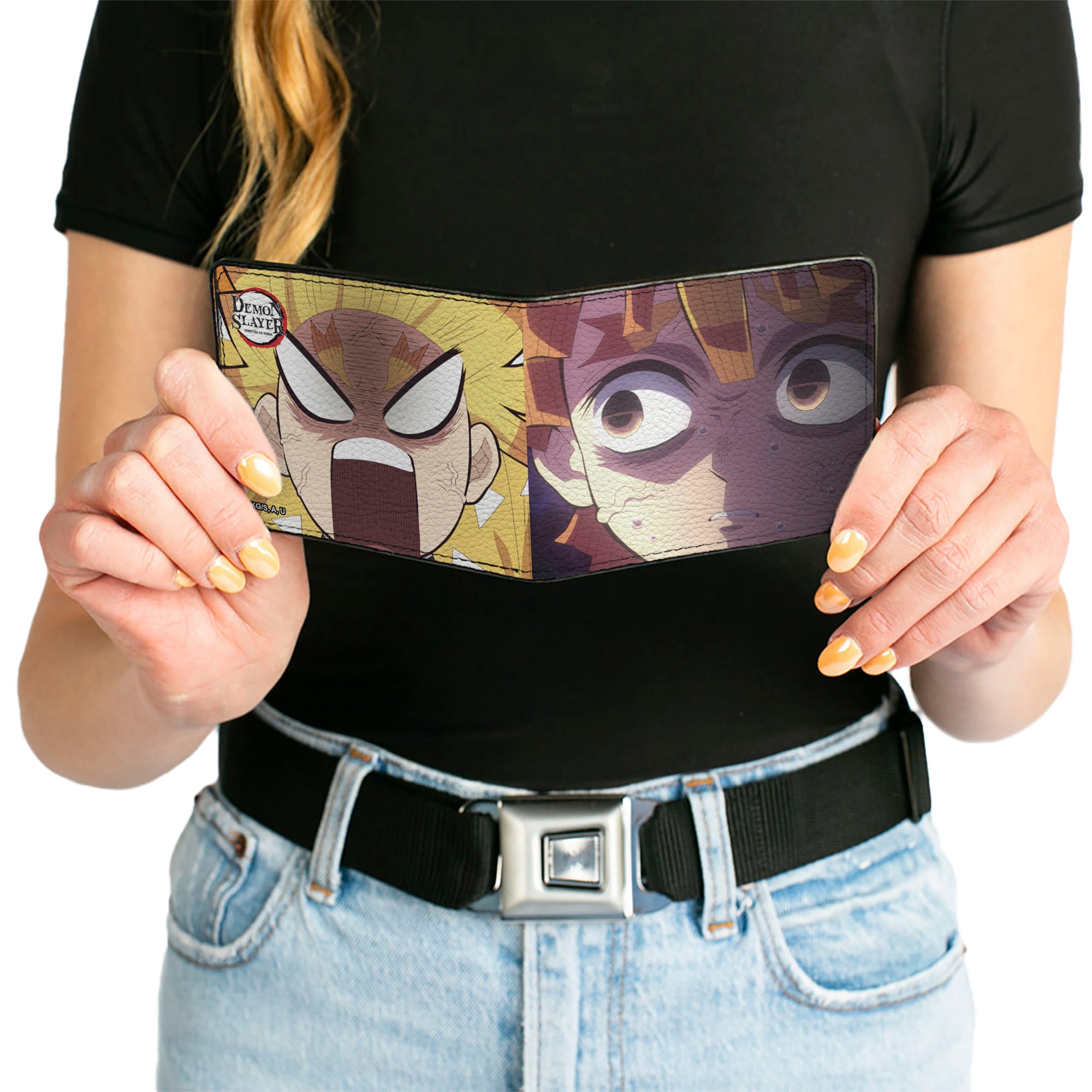 Bi-Fold Wallet - DEMON SLAYER Zenitsu Agatsuma Pose Blocks Bi-Fold Wallets Demon Slayer